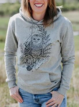 Floral Owl Hoody - Unisex - Image 2