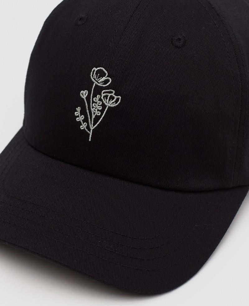 Flower Embroidery Peak Hat - Image 3