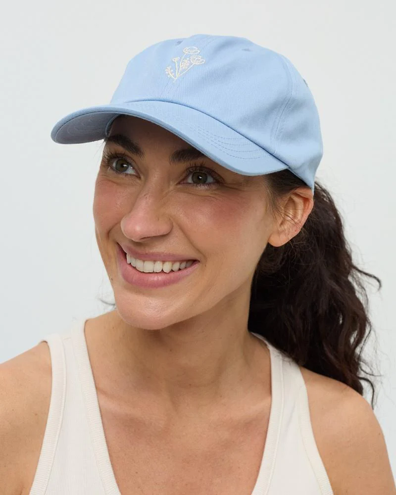 Flower Embroidery Peak Hat - Image 7