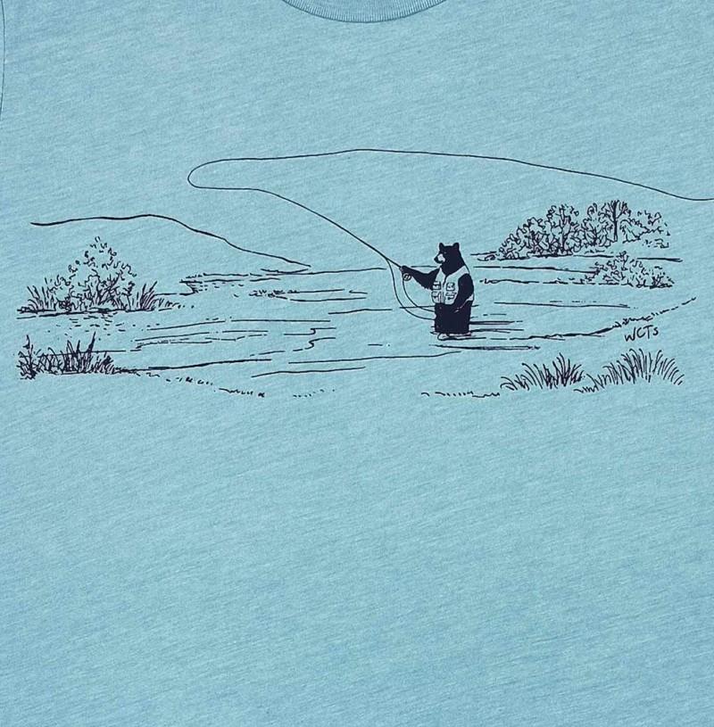Fly Fishing Bear T-Shirt - Unisex - Image 2