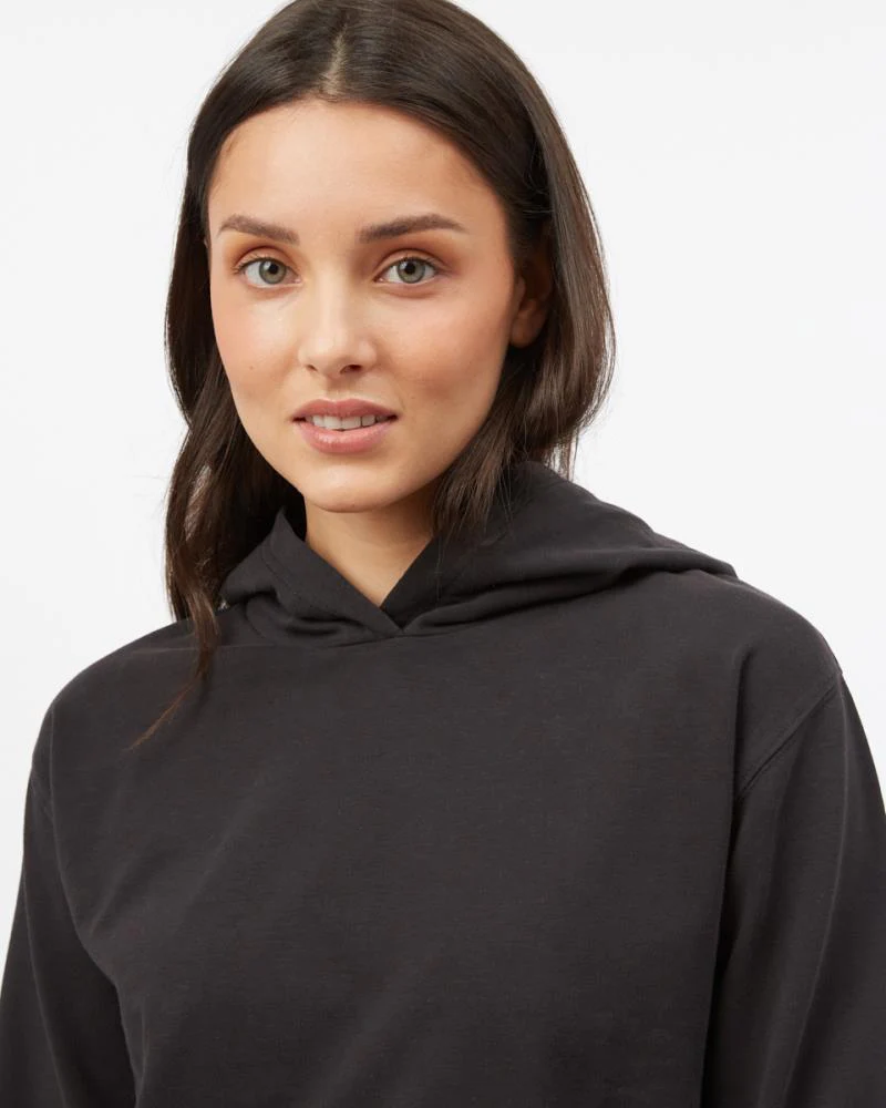French Terry Cropped Hoodie - Womens - Image 8