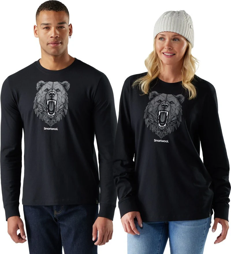 Geometric Bear LS Graphic Tee - Mens - Image 4