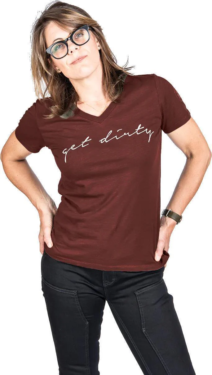 Get Dirty V-Neck Tee - Womens - Image 5