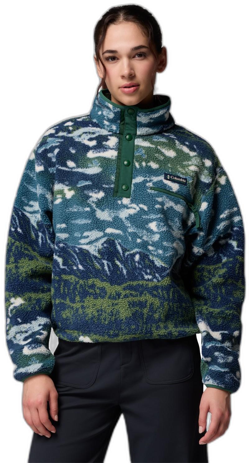 Helvetia II Printed Cropped Half Snap - Womens - Image 33
