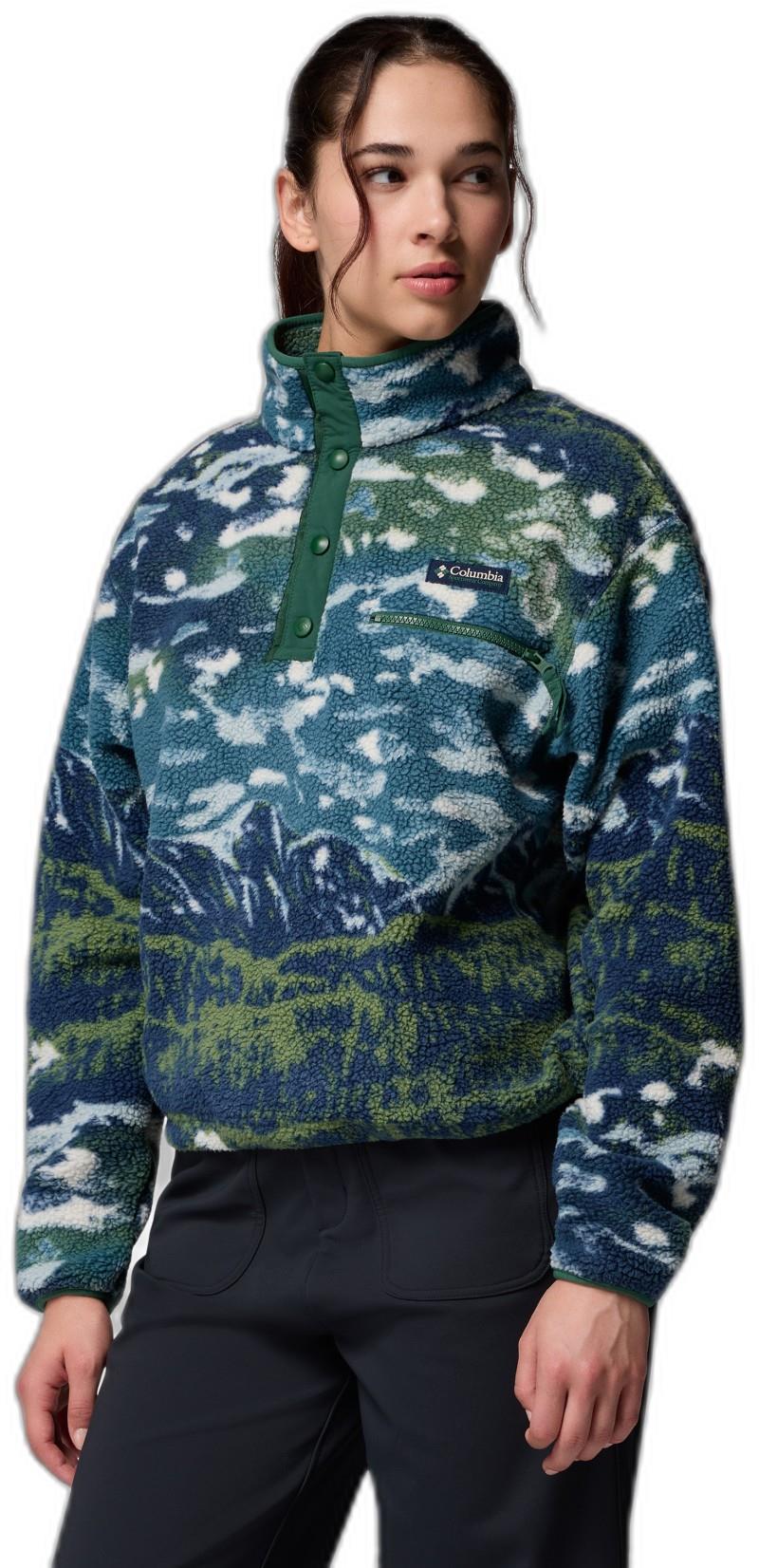 Helvetia II Printed Cropped Half Snap - Womens - Image 35