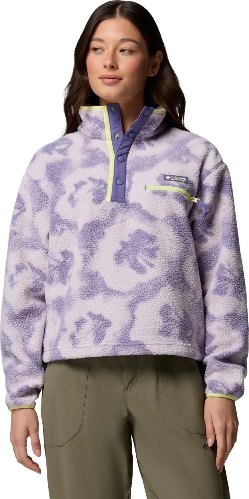 Helvetia II Printed Cropped Half Snap - Womens - Image 41