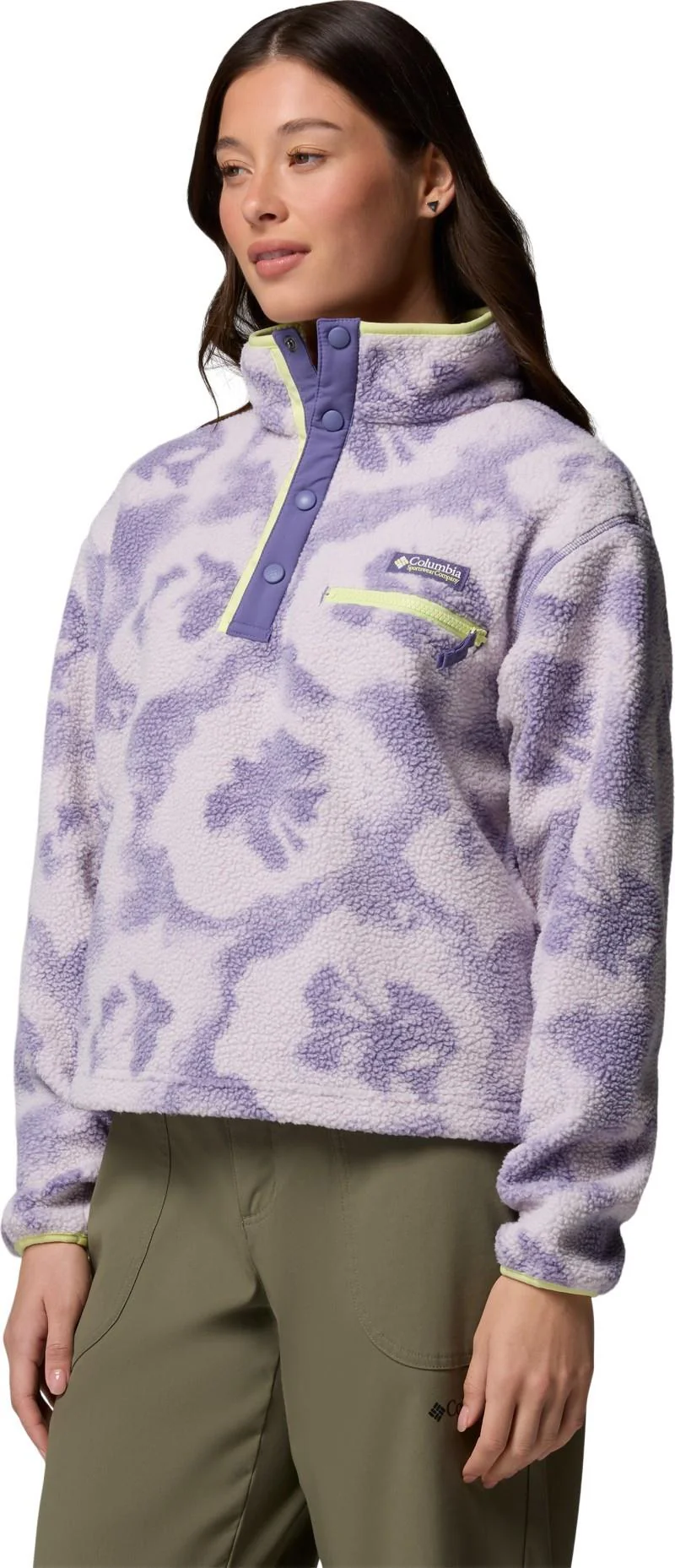 Helvetia II Printed Cropped Half Snap - Womens - Image 42