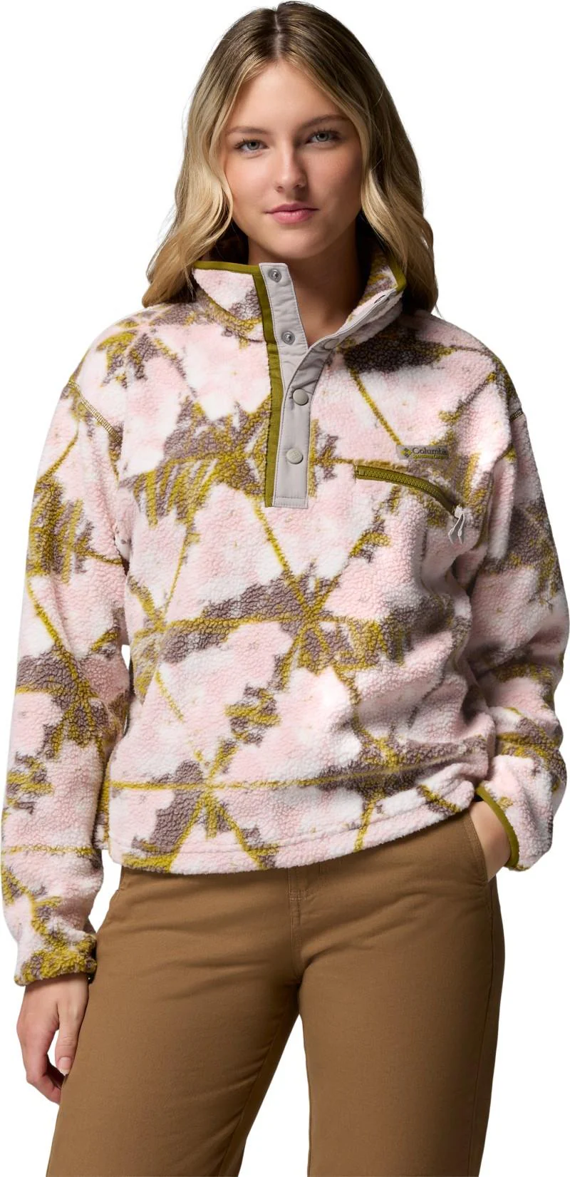 Helvetia II Printed Cropped Half Snap - Womens - Image 47