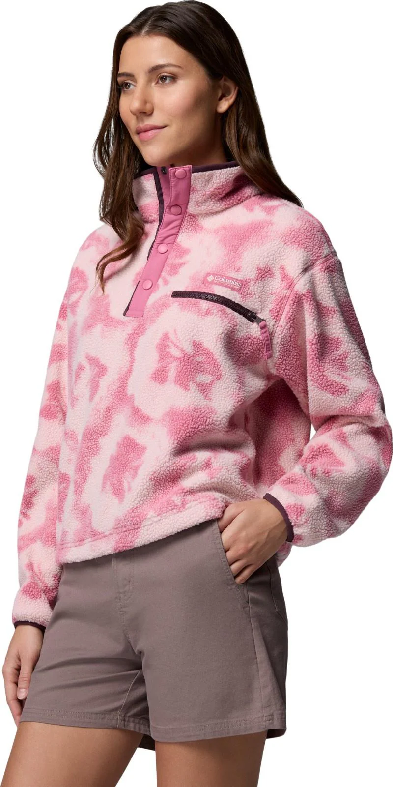 Helvetia II Printed Cropped Half Snap - Womens - Image 51