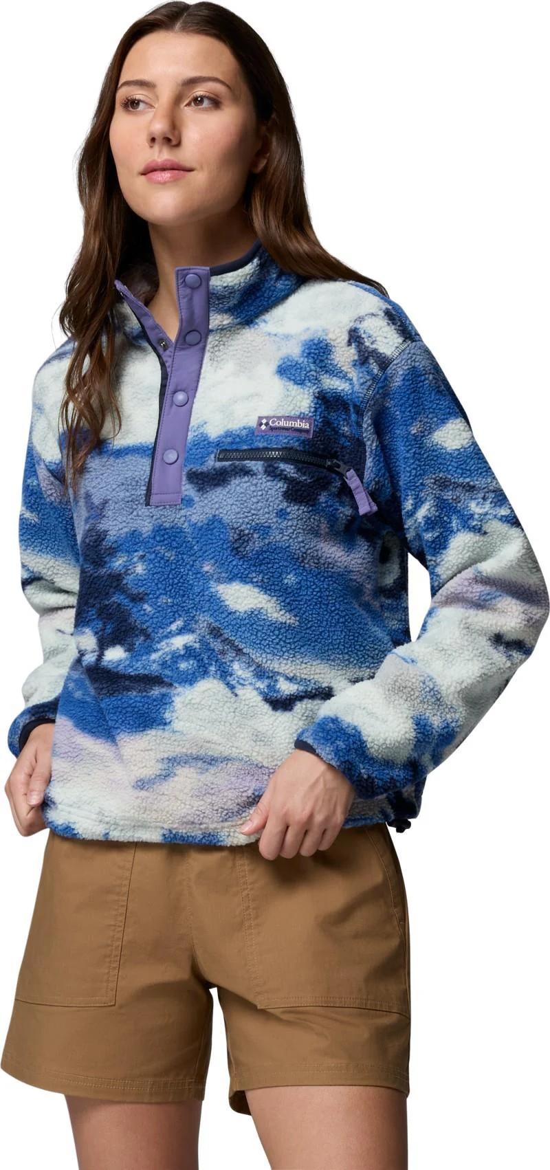 Helvetia II Printed Cropped Half Snap - Womens - Image 54