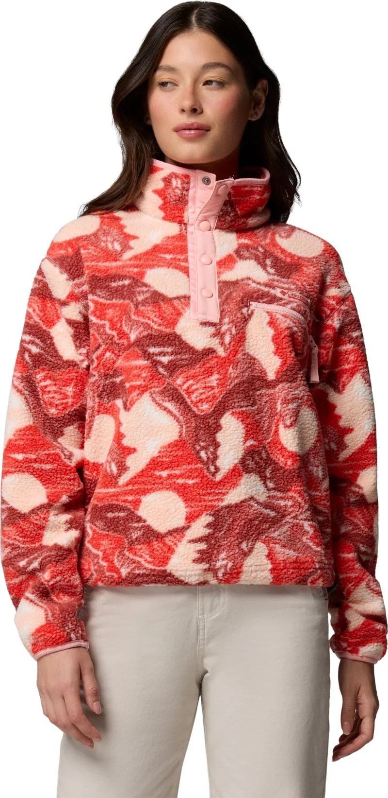 Helvetia II Printed Cropped Half Snap - Womens - Image 56