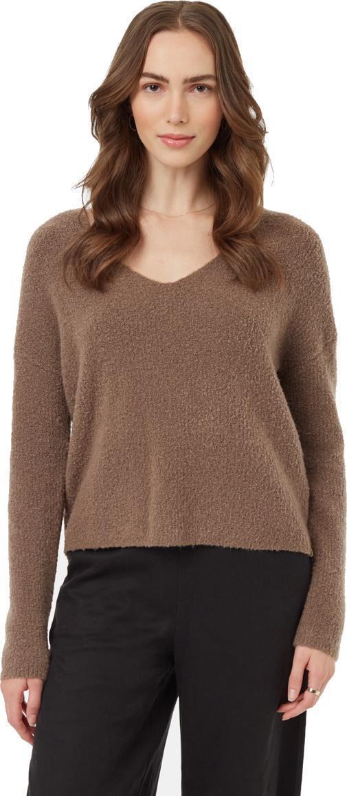 Highline Fuzzy V-Neck Sweater - Womens