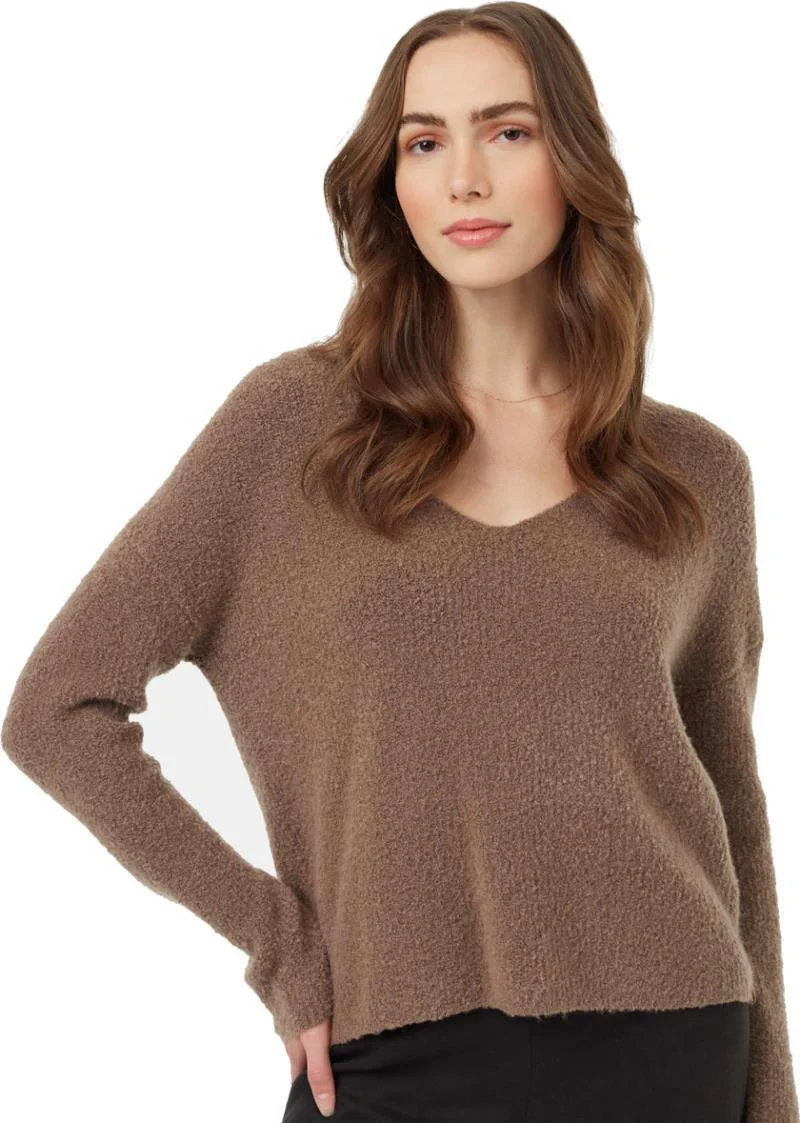 Highline Fuzzy V-Neck Sweater - Womens - Image 3