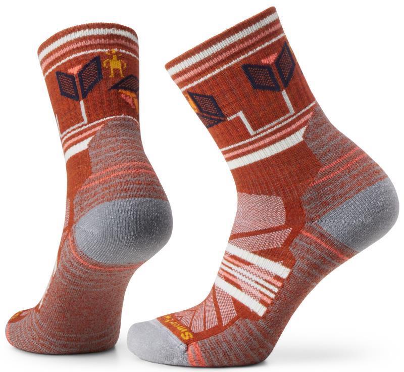 Hike Light Cushion Castle Peak Pattern Mid Crew Socks - Womens - Image 3