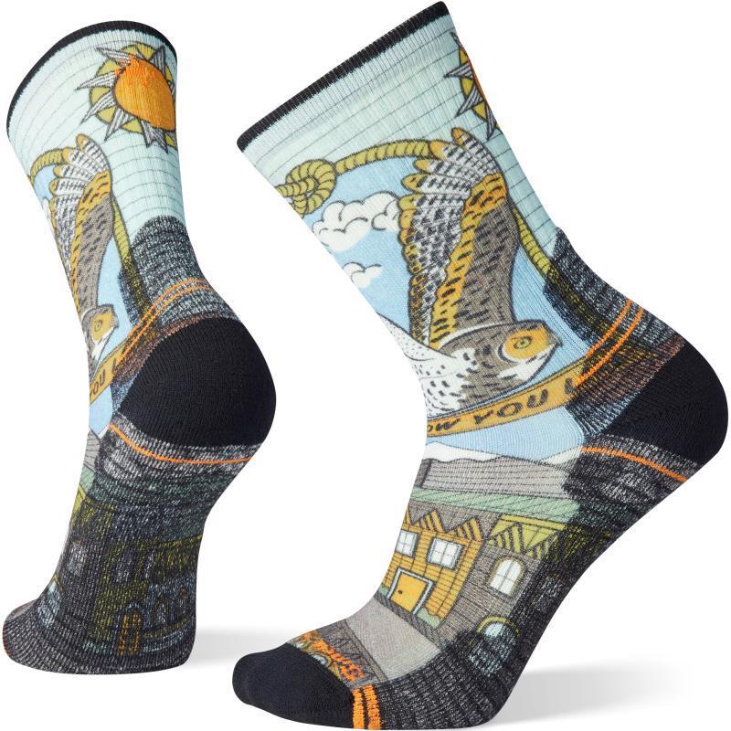 Hike Light Cushion Print Crew Socks - Mens - Image 2