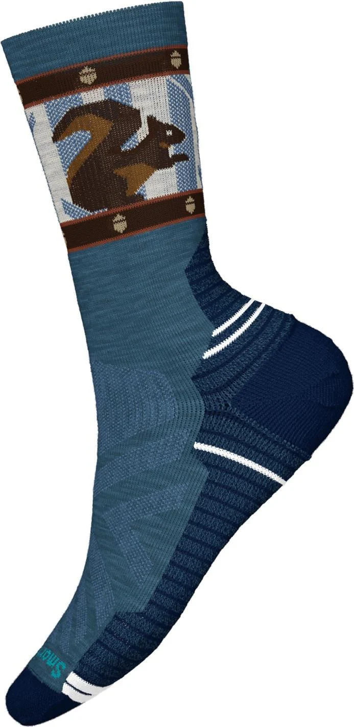 Hike Light Cushion Squirrely Print Crew Socks - Womens