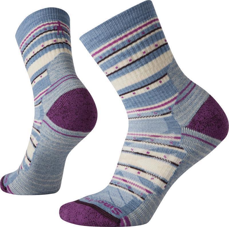 Hike Light Cushion Stitch Stripe Mid Crew Socks - Womens - Image 4