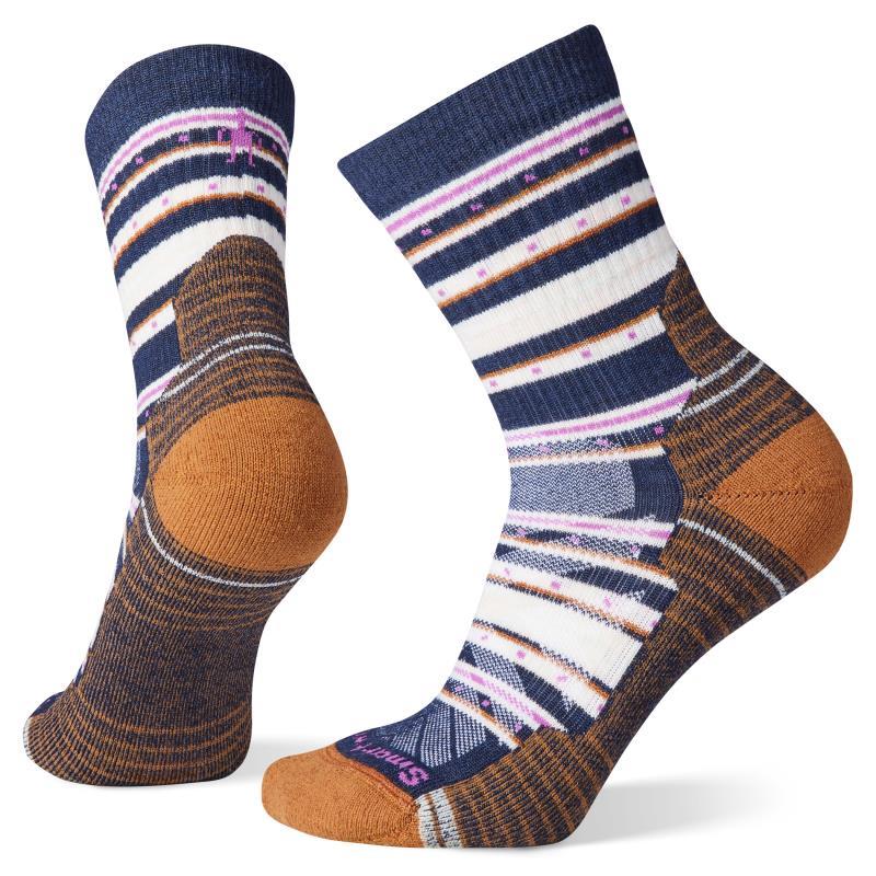 Hike Light Cushion Stitch Stripe Mid Crew Socks - Womens - Image 7