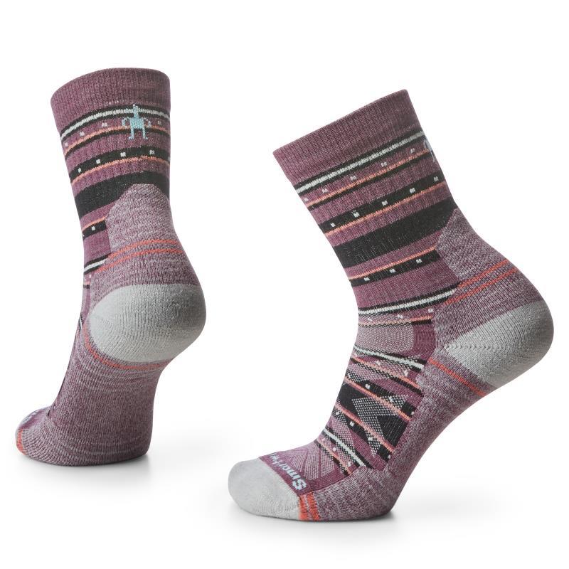 Hike Light Cushion Stitch Stripe Mid Crew Socks - Womens - Image 8