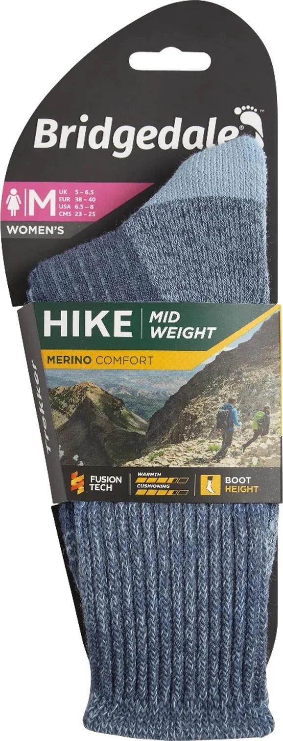 Hike Midweight Merino Comfort Crew Socks - Womens - Image 3