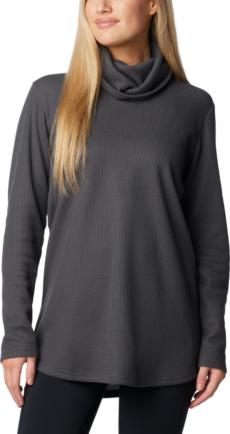Holly Hideaway Waffle Cowl Neck Pullove - Womens