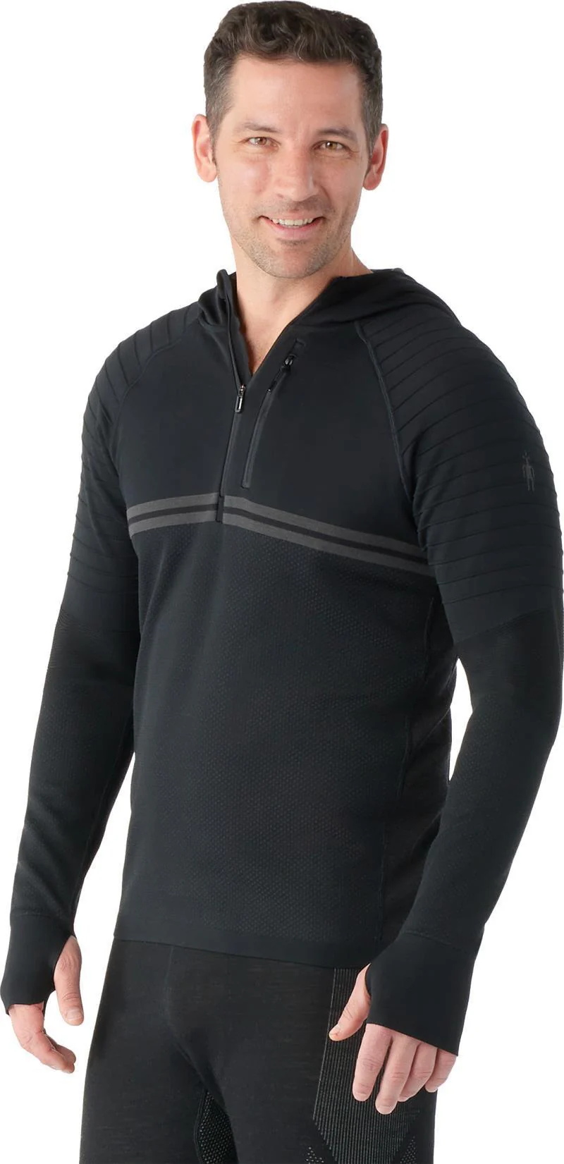 Intraknit Merino Tech 1/2 Zip Hoodie - Mens - Image 2