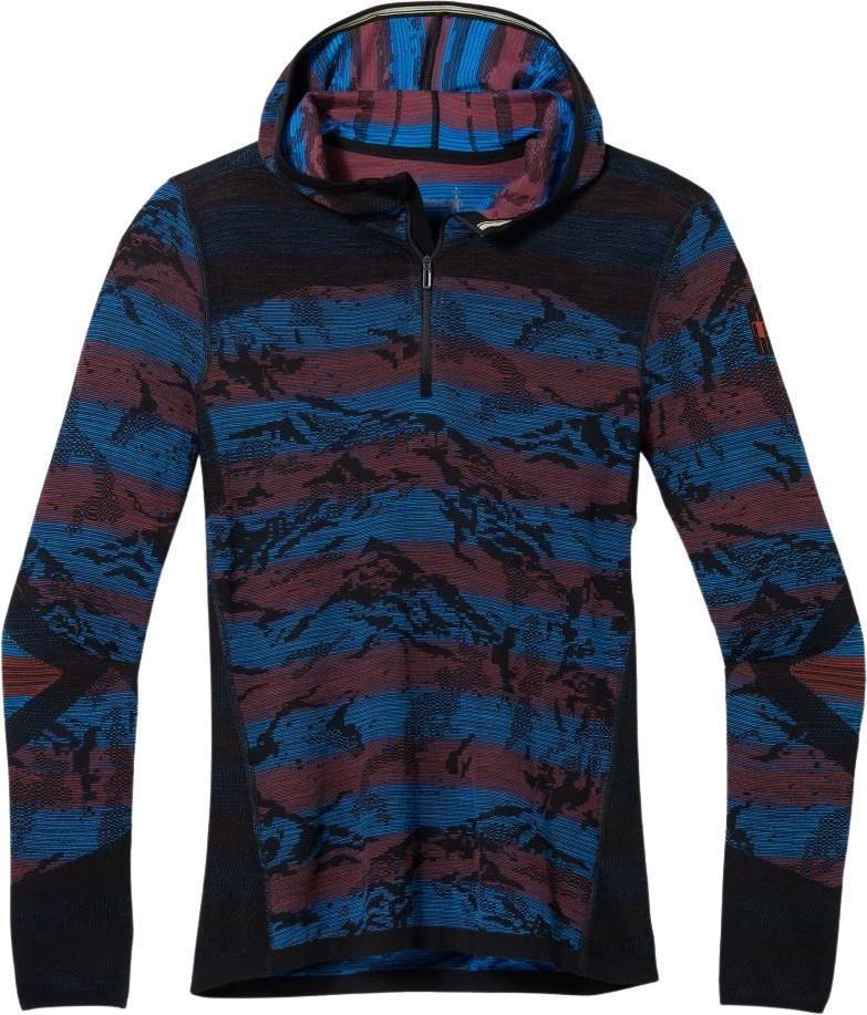 Intraknit Thermal Merino Base Layer Pattern 1/2 Zip Hoodie - Mens