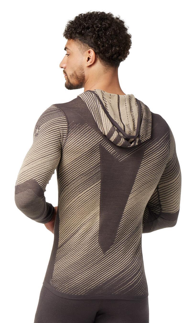 Intraknit Thermal Merino Base Layer Pattern 1/2 Zip Hoodie - Mens - Image 6