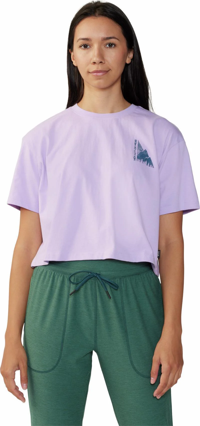 Jagged Peak Boxy Crop SS - Womens
