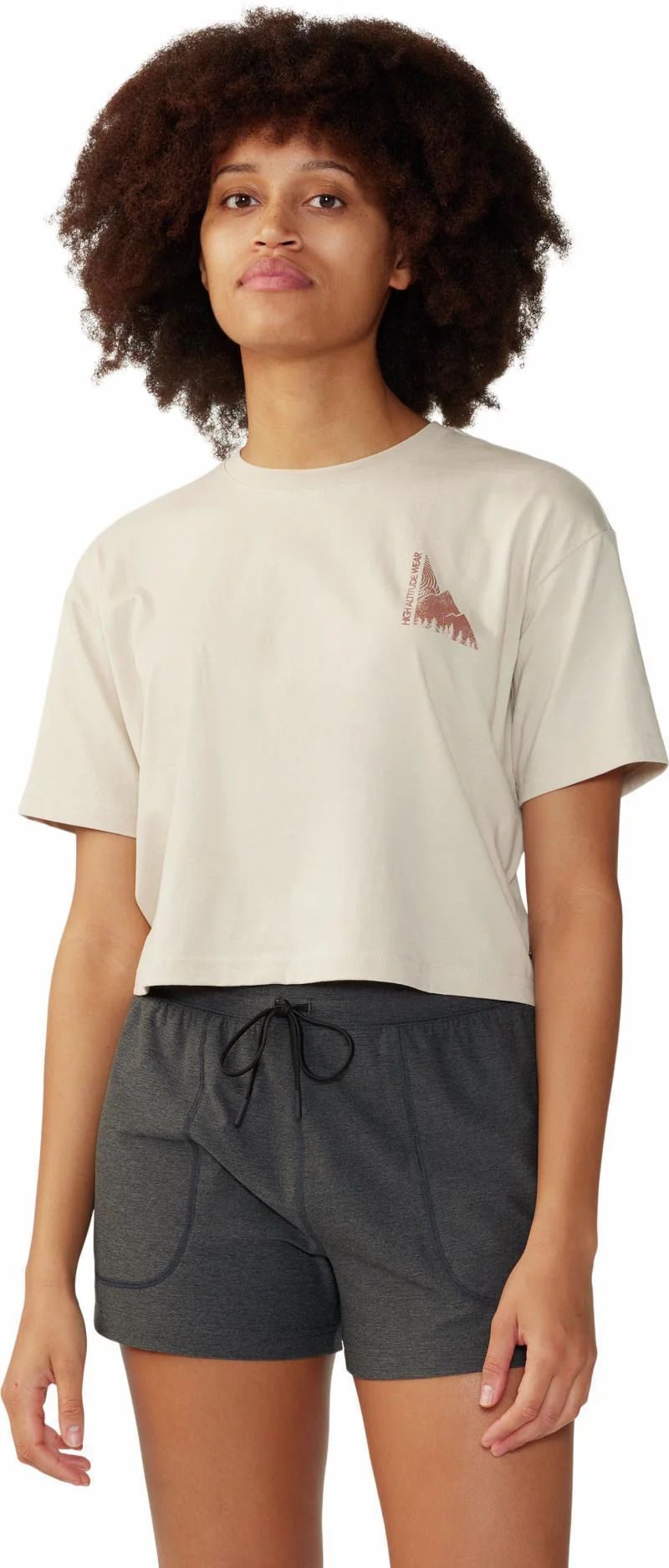 Jagged Peak Boxy Crop SS - Womens - Image 8