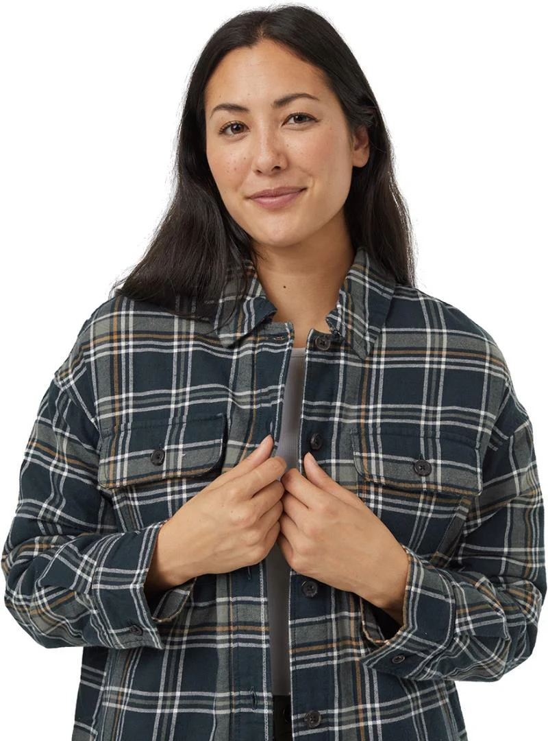Kapok Flannel Insulated Shacket - Womens - Image 8