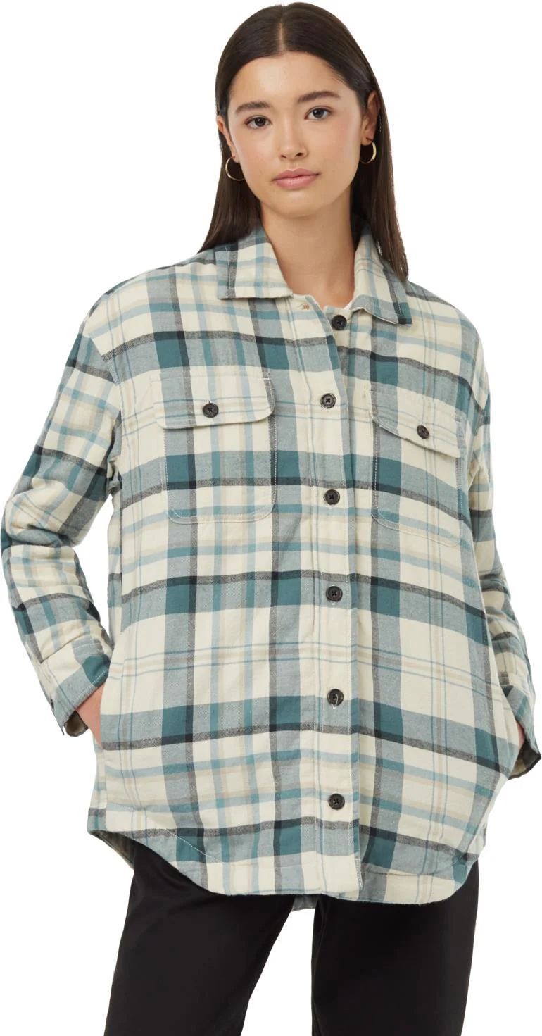 Kapok Flannel Insulated Shacket - Womens - Image 9