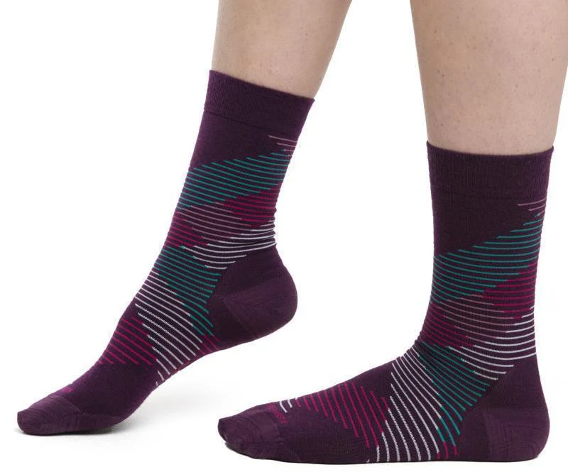 LifeStyle Crew Socks - Fine Gauge - Dashes - Womens - Image 12