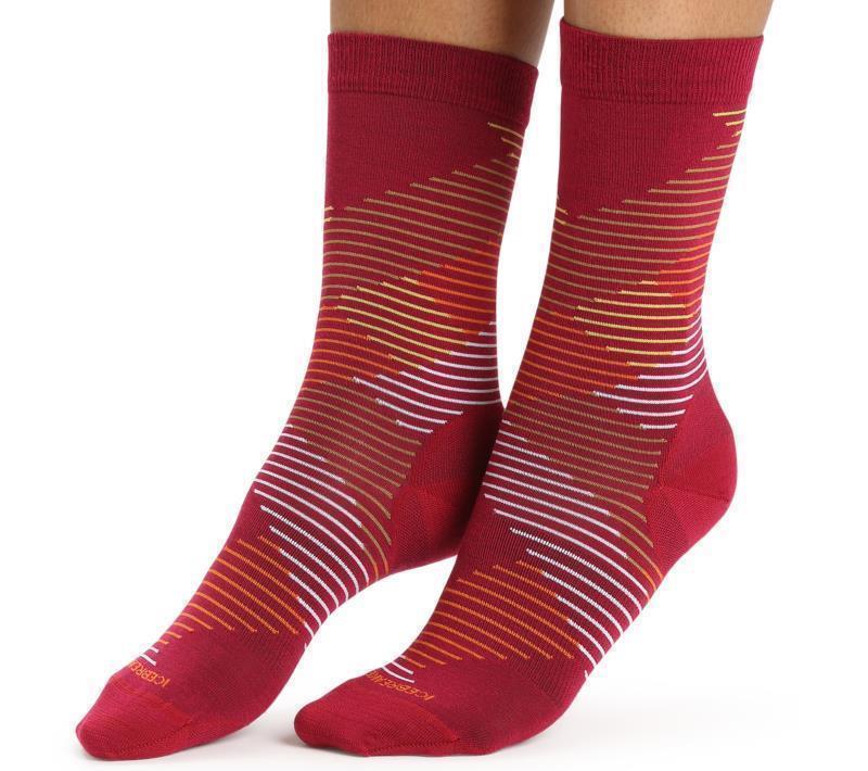 LifeStyle Crew Socks - Fine Gauge - Dashes - Womens - Image 8