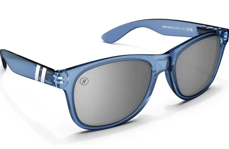 M Class X2 - Deep Blue, Gloss Crystal Blue Frame, Polarized Silver Mirror Lens - Image 2