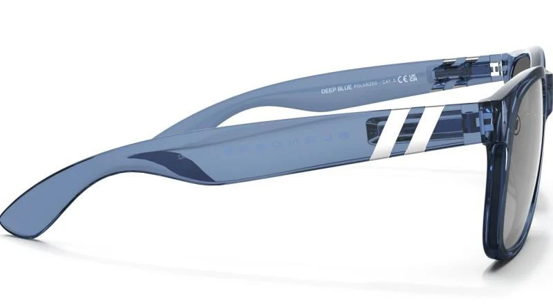 M Class X2 - Deep Blue, Gloss Crystal Blue Frame, Polarized Silver Mirror Lens - Image 3