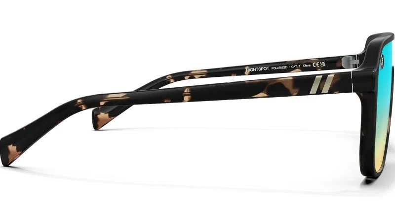 Meister X2 - Nightspot, Gloss Crystal Tortoise Frame, Polarized PureBlend Aqua Champagne Lens - Image 3