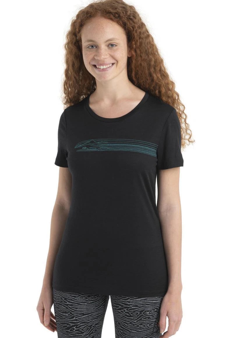 Merino 150 Tech Lite II SS Tee - Camping Lines - Womens - Image 2