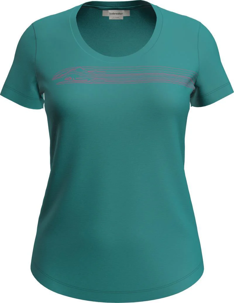 Merino 150 Tech Lite II SS Tee - Camping Lines - Womens - Image 4