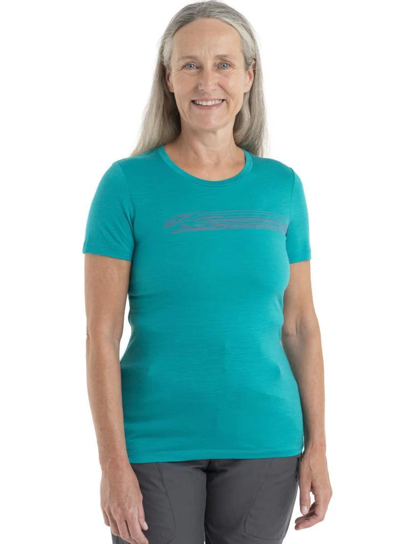 Merino 150 Tech Lite II SS Tee - Camping Lines - Womens - Image 5