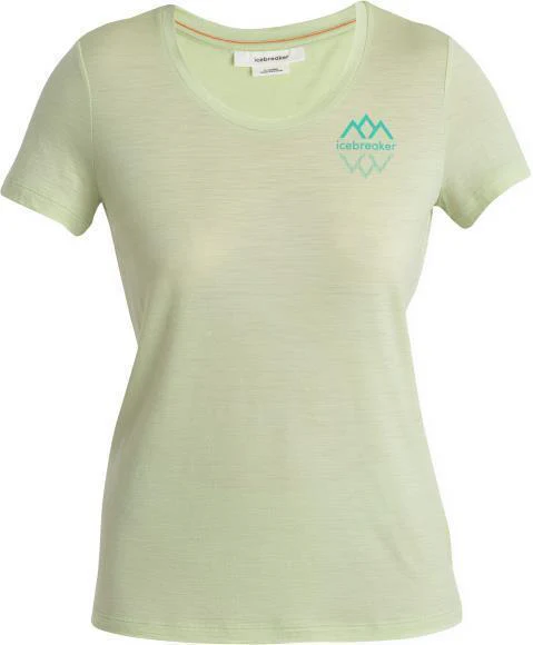 Merino 150 Tech Lite III SS Scoop Tee - Icebreaker Logo Reflections - Womens