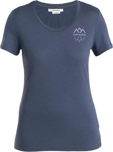 Merino 150 Tech Lite III SS Scoop Tee - Icebreaker Logo Reflections - Womens - Image 3