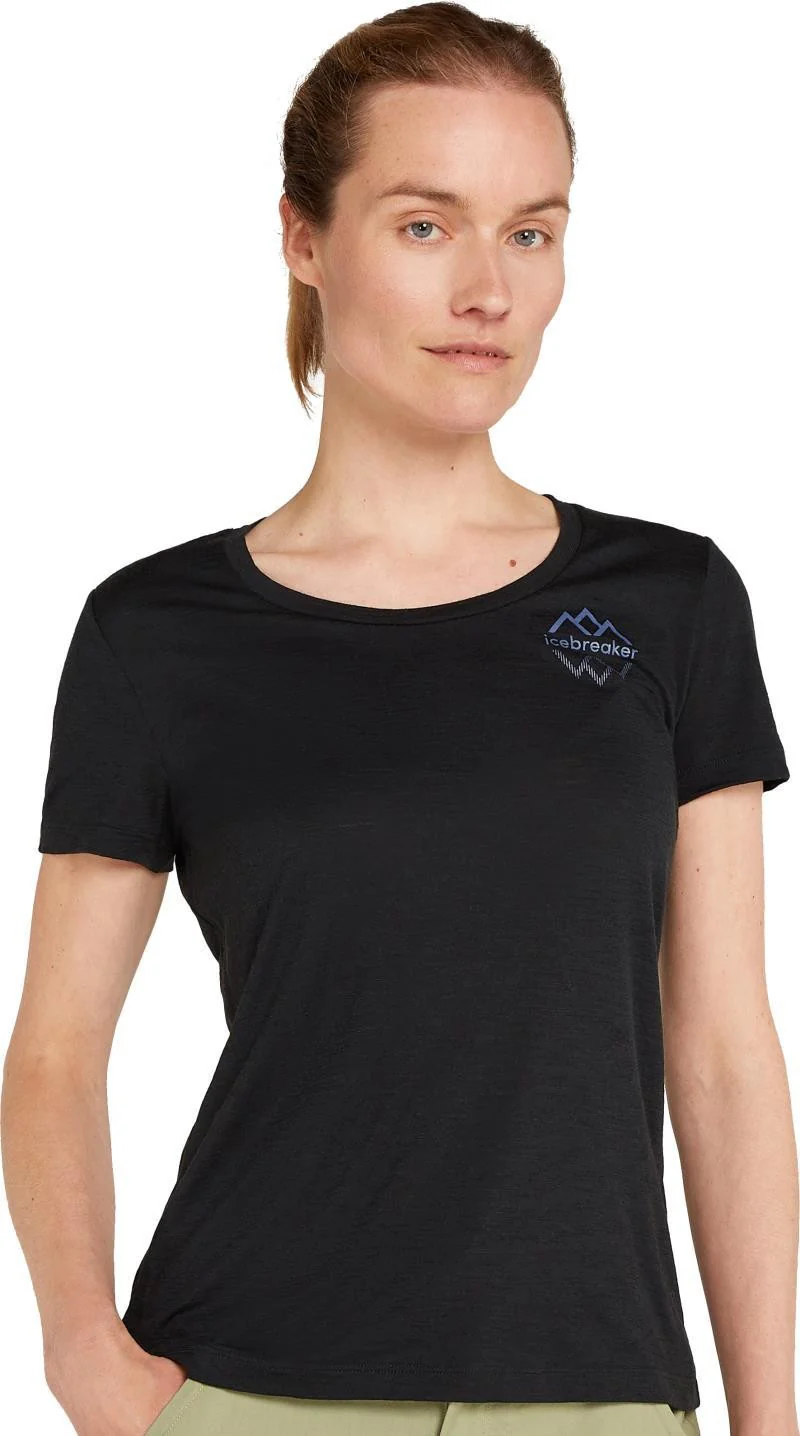 Merino 150 Tech Lite III SS Scoop Tee - Icebreaker Logo Reflections - Womens - Image 8