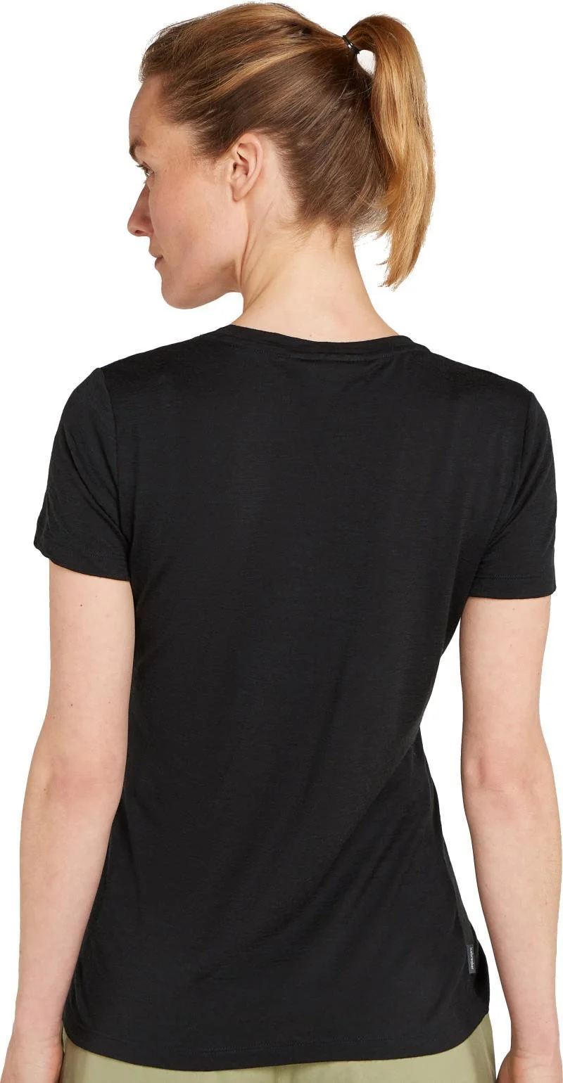 Merino 150 Tech Lite III SS Scoop Tee - Icebreaker Logo Reflections - Womens - Image 9