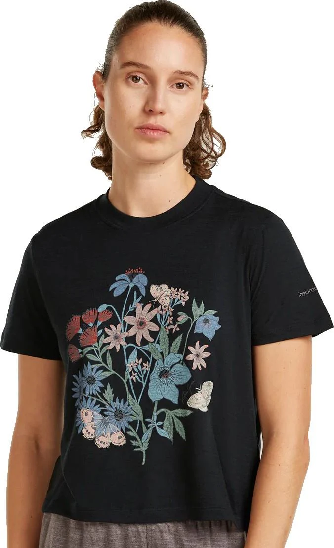 Merino 150 Tech Lite SS Crop Tee - NZ Flora - Womens - Image 2