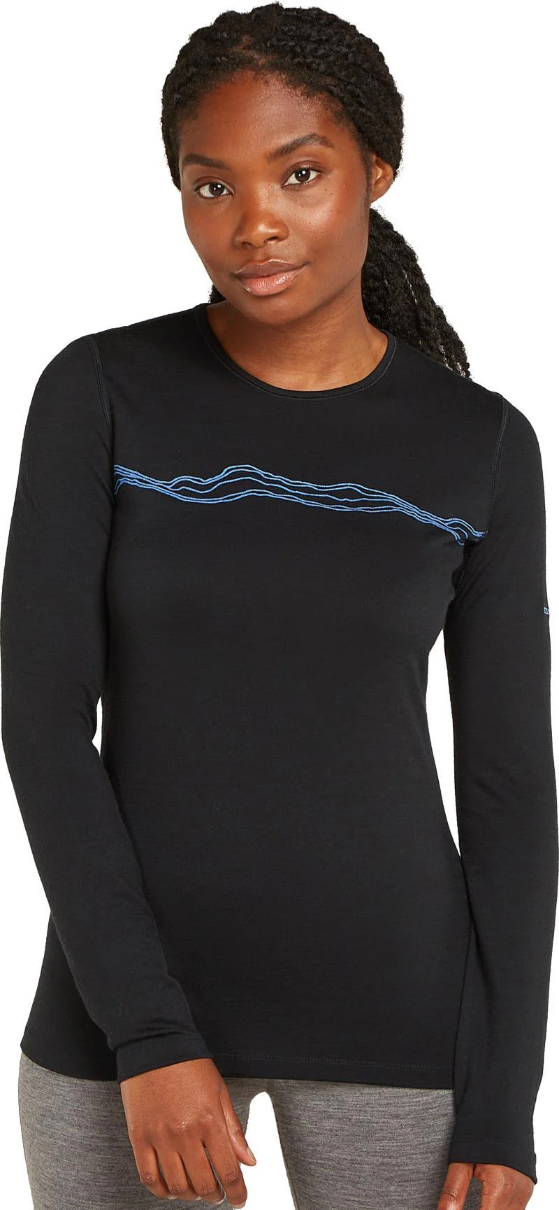 Merino 200 Oasis LS Crewe - Mountain Pulse - Womens - Image 2