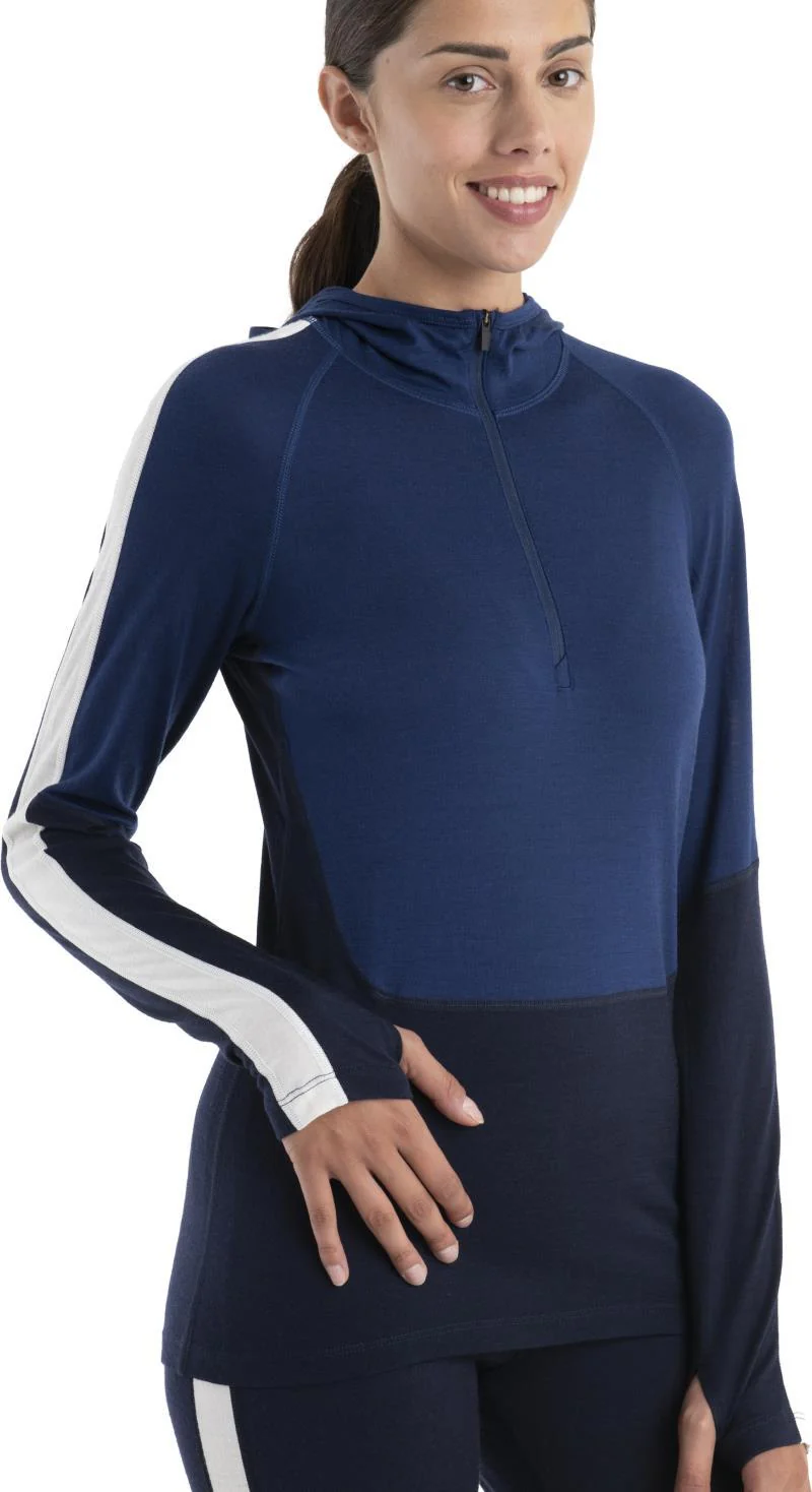 Merino 200 Sonebula LS Half Zip Hood - Womens - Image 3