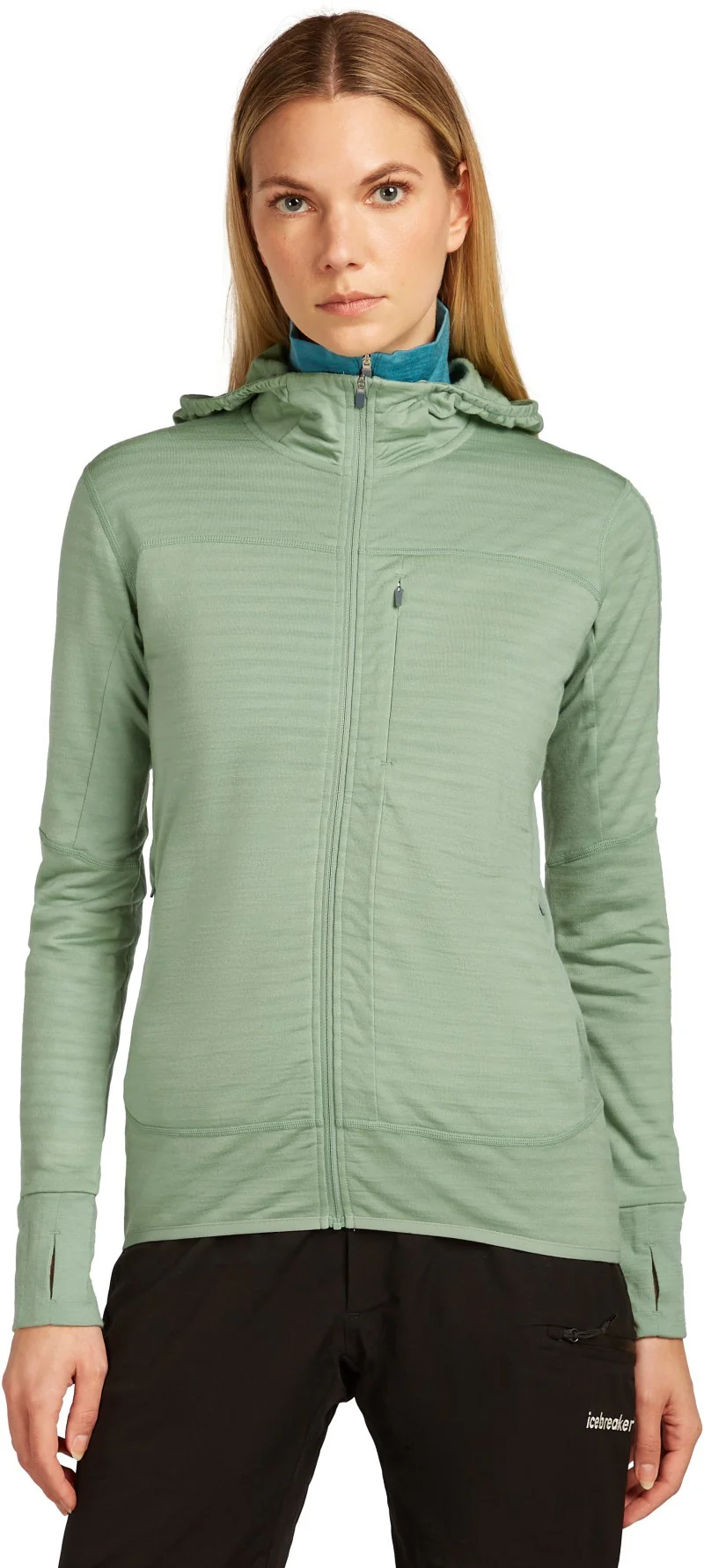 Merino Blend 300 RealFleece Descender LS Zip Hoodie - Womens - Image 10