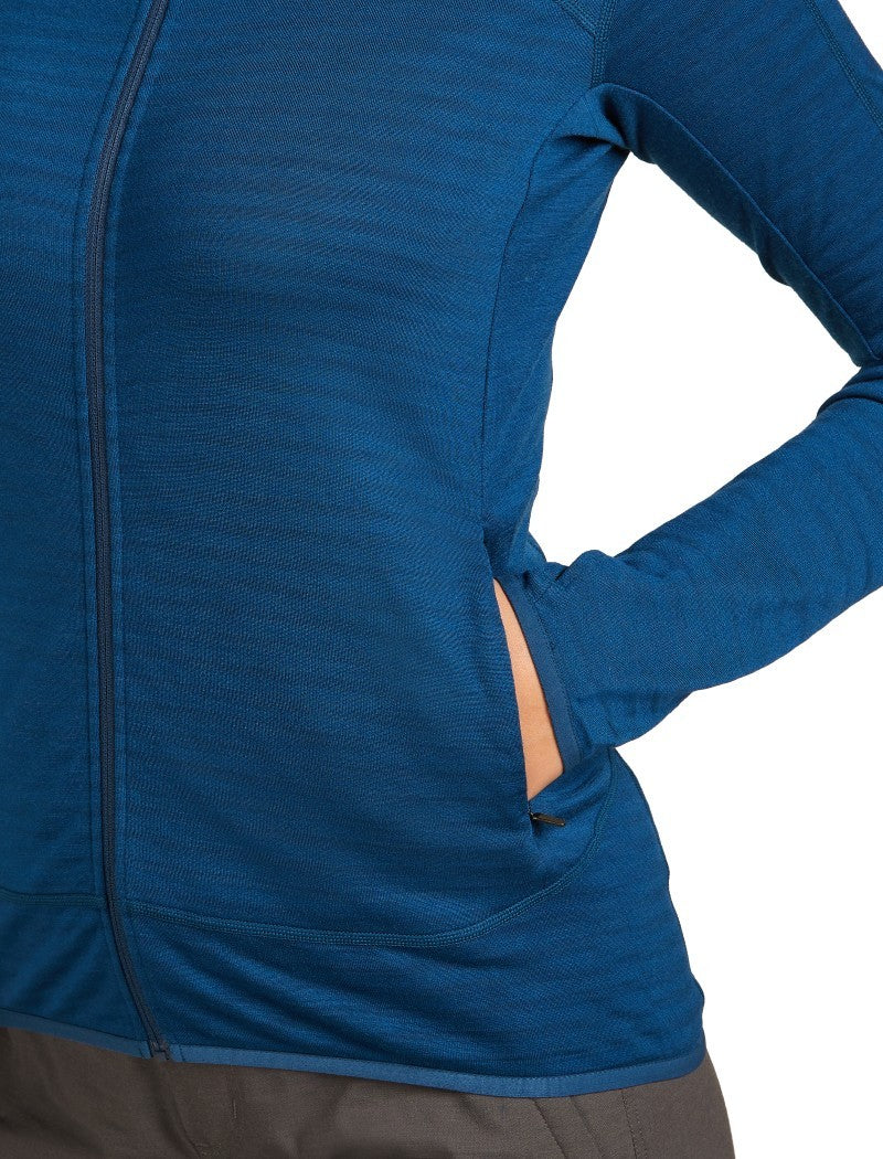 Merino Blend 300 RealFleece Descender LS Zip - Womens - Image 6