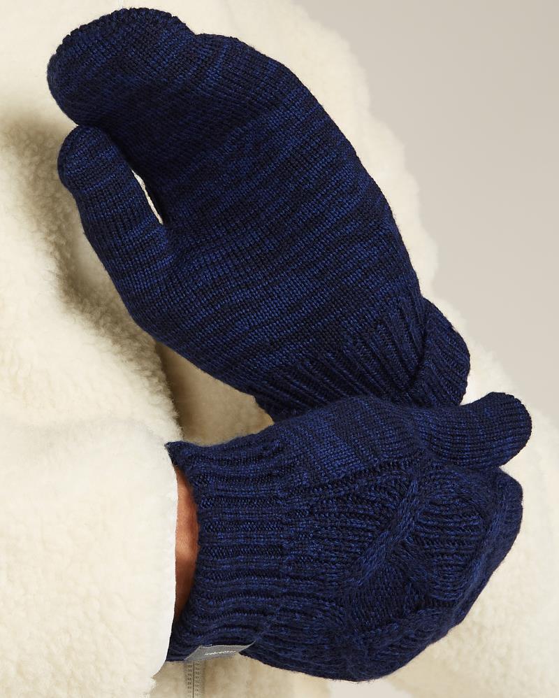 Merino Cable Knit Mittens - Image 2